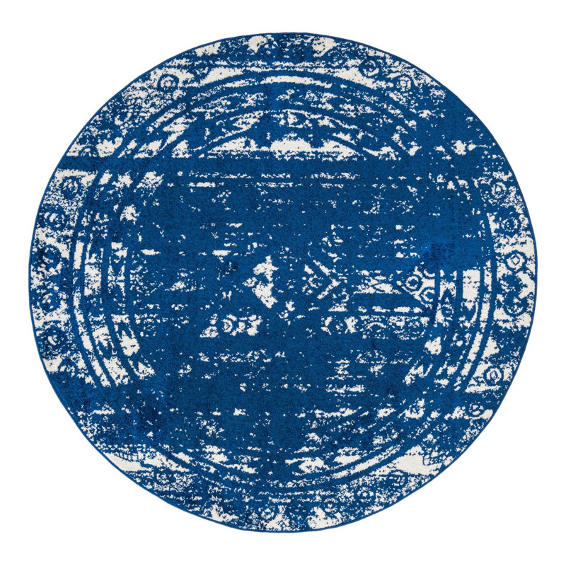 Gusman Geometric Indoor Rug, Round 6'