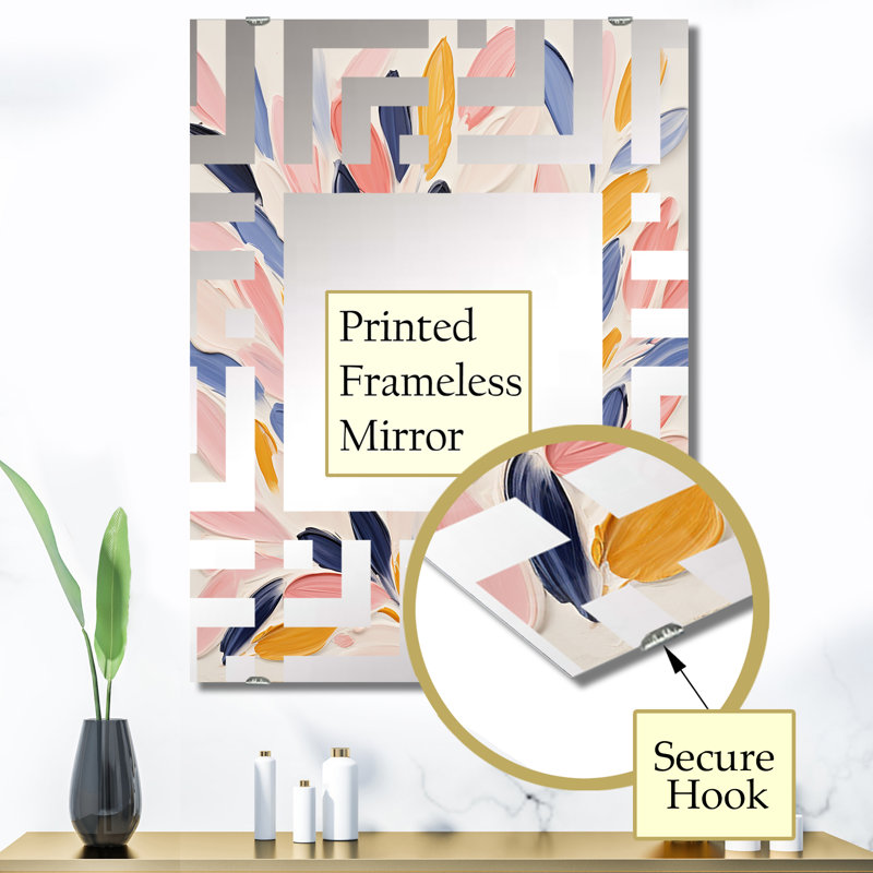 Miroir mural Clayborne - Corail MIR133193, 40 po x 30 po