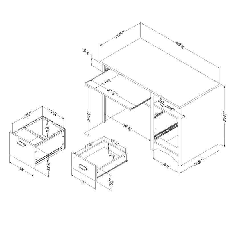 Bureau Cardell, Érable gris