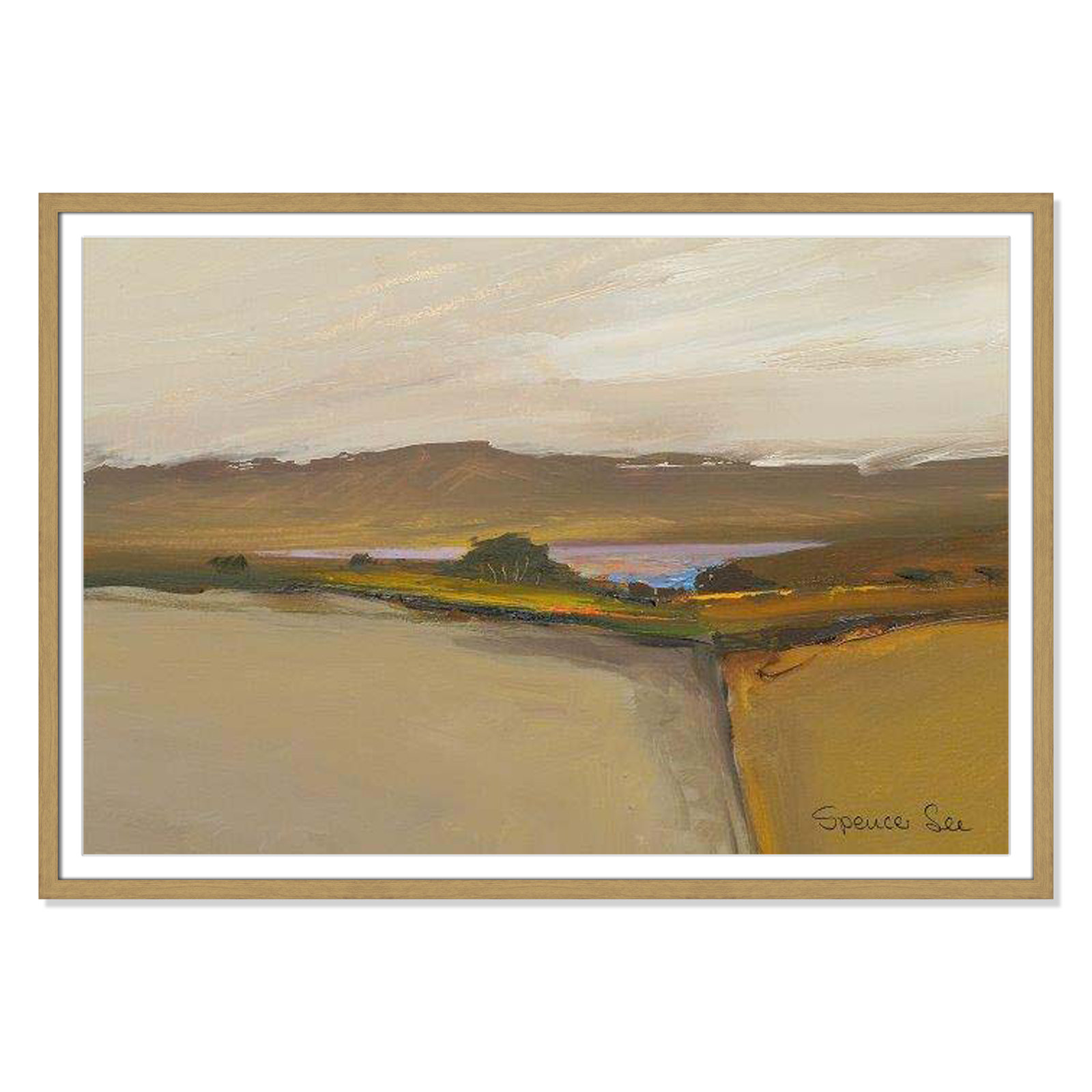 Heaven and Earth IV Print, 29.5" H x 41.5" W x 0.75" D, Natural Framed
