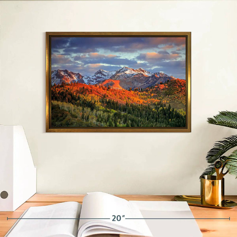 Mont Wasatch, Cadre flottant doré, 13 po x 9 po