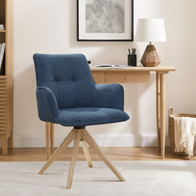 Chaise de bureau pivotante en tissu Jadel 