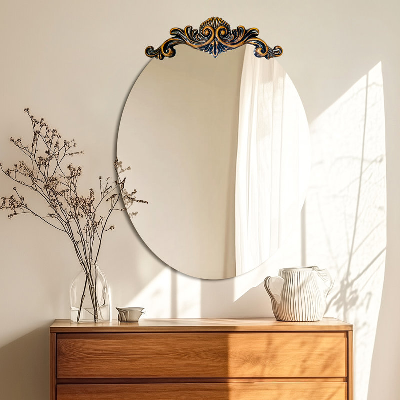 Ursina Oval Mirror, 74.5 cm H x 50 cm W