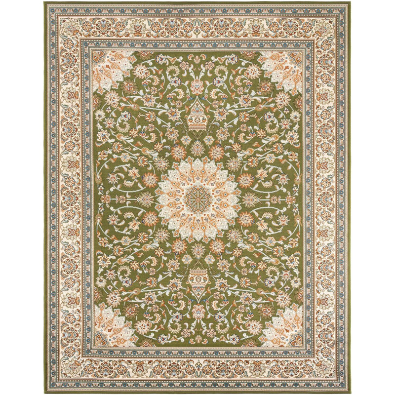 Tapis vert traditionnel Tollefson, Rectangle 7 pi 10 po x 10 pi