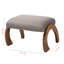 Repose-pieds en tissu gris Incanto-586941631