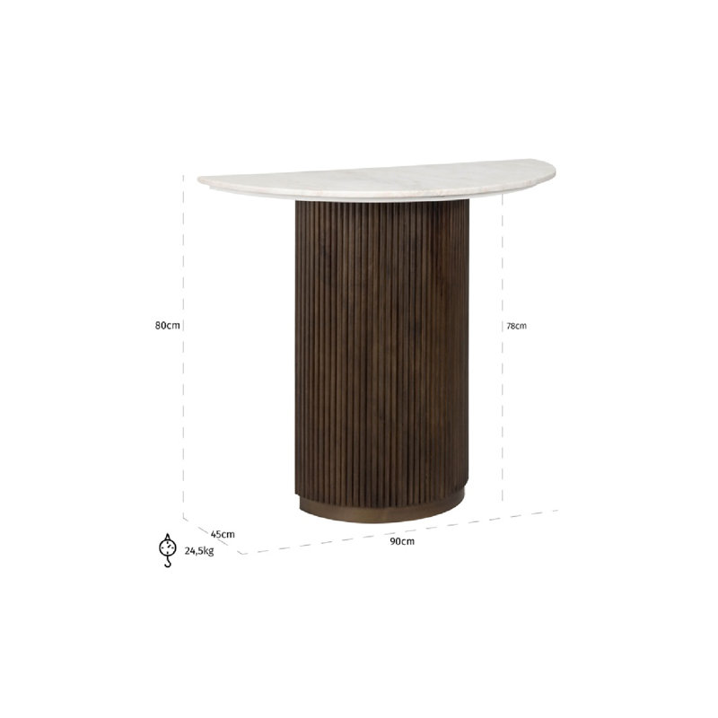 Console Table 35'' Marble Top Console Table