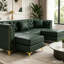 Canapé Chesterfield modulaire 3 places léger avec 2 repose-pieds, similicuir et pieds en métal Light-1704650752-1704650755