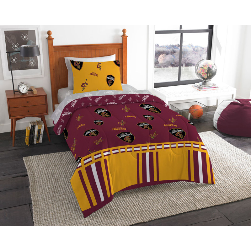 Modern & Contemporary Polyester Comforter, Twin Comforter + 3 Additional Pieces, Cleveland Cavaliers
