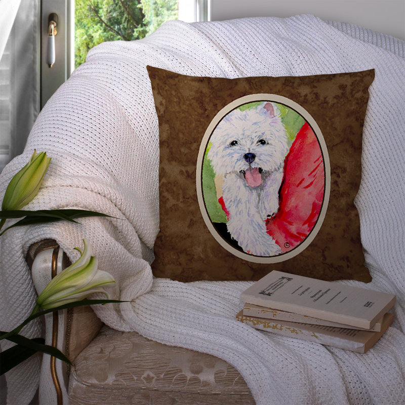 Coussin décoratif intérieur/extérieur westie