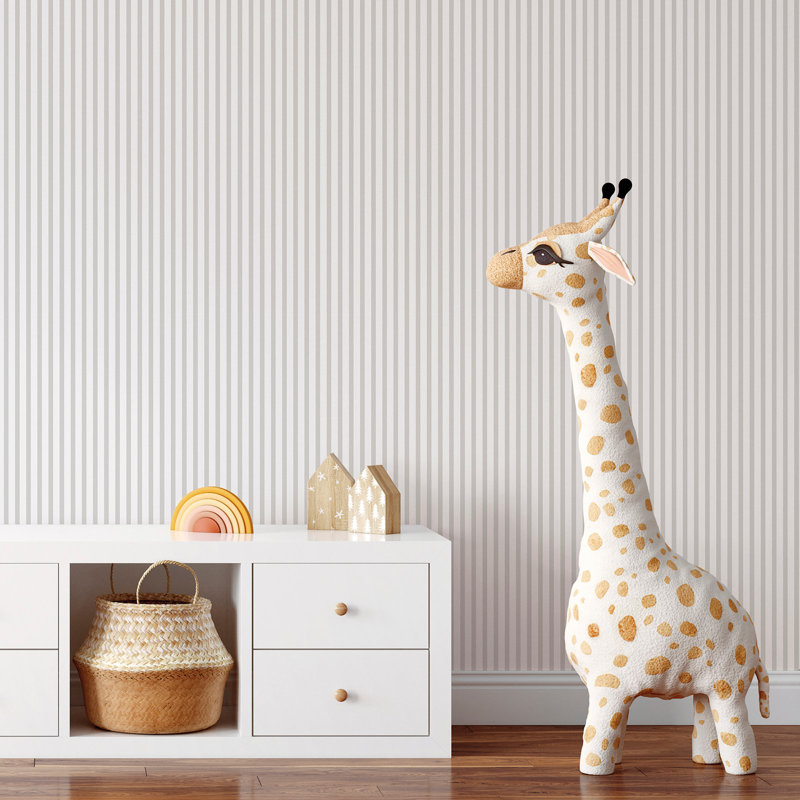 Essential Stripes Closet Stripe Wallpaper, Grey