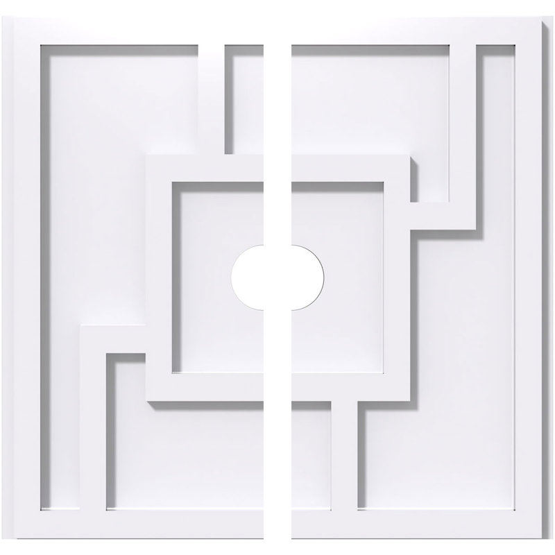 Médaillon de plafond contemporain en PVC de qualité architecturale Knox, H 1 po x l 26 po x P 26 po