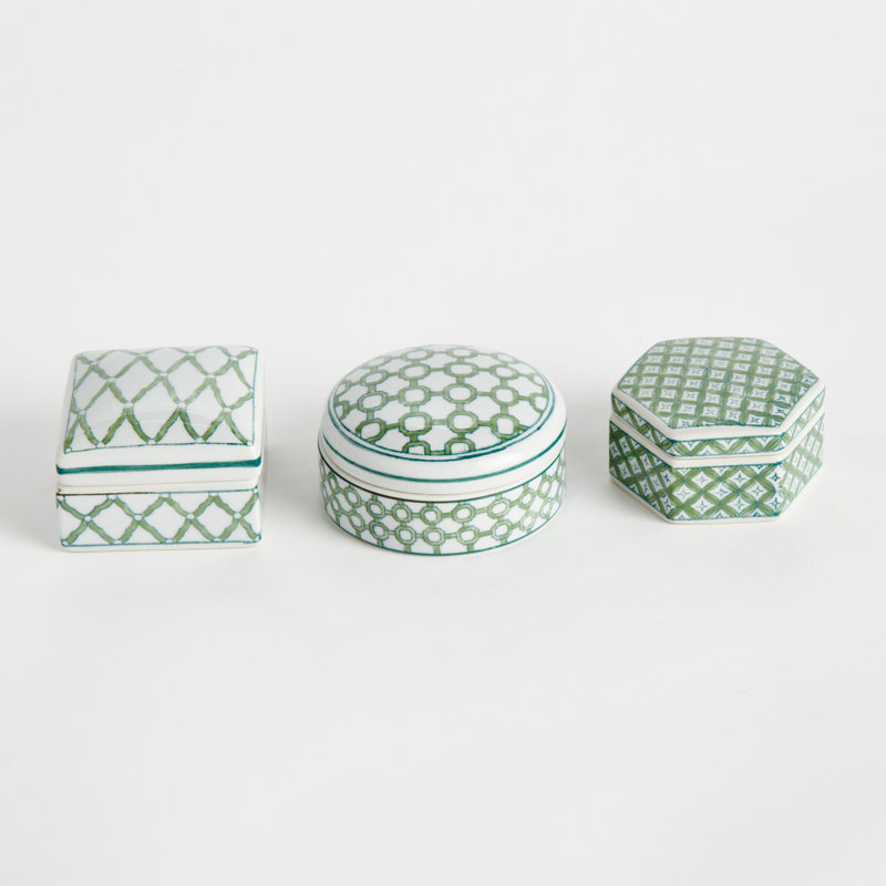 IMPERIAL LIDDED BOXES, SET OF 3