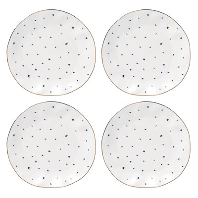 Ensemble de 4 assiettes Lenox Blue Bay Dots