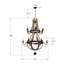 Lustre empire en bois 2 lumières Caudillo