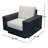 Jenette Wicker Outdoor Swivel Lounge Chair with Sunbrella Cushions