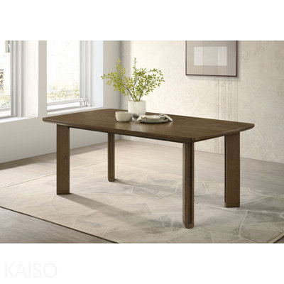 Brown Rectangular Wood Dining Table
