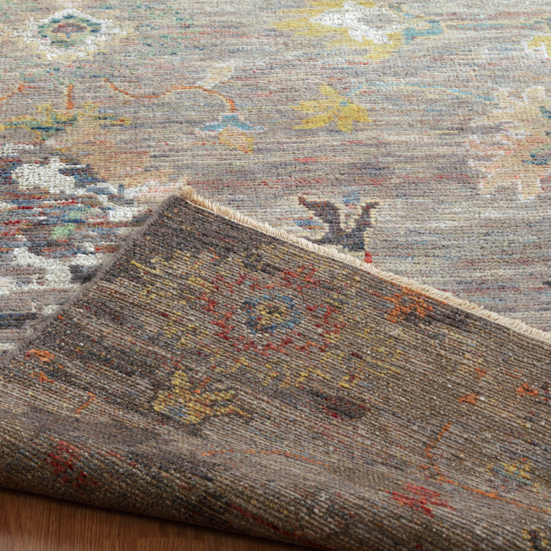 Johannes Smoky Meadow Hand-Knotted Area Rug, Rectangle 8' x 10'