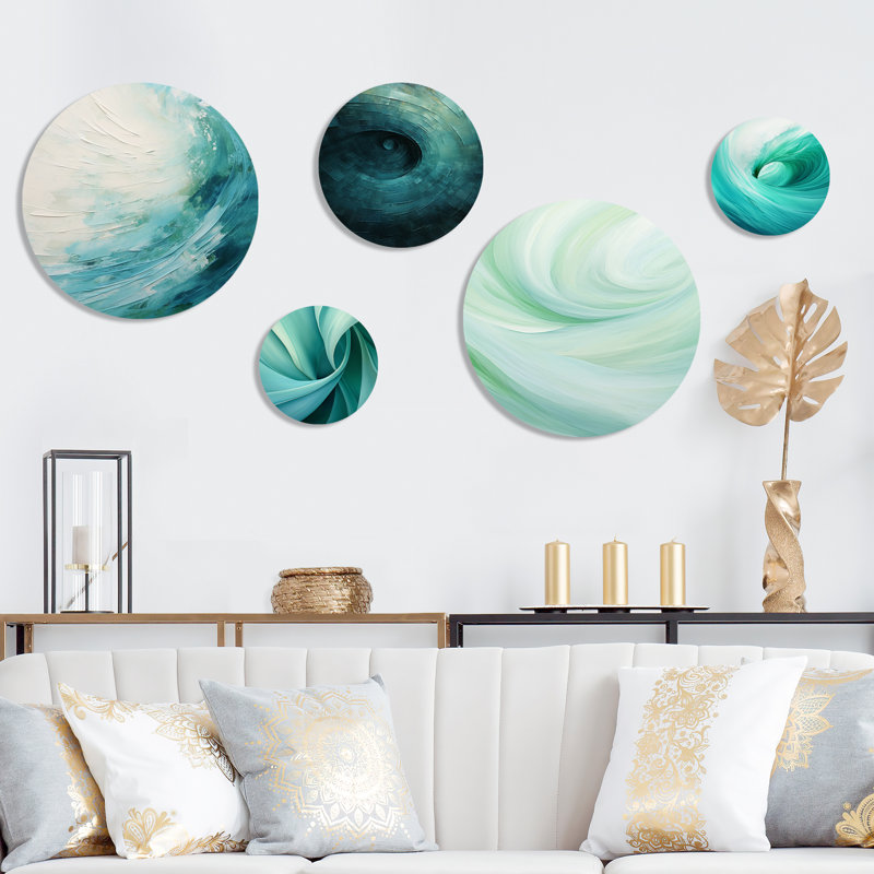 Coleigh - Ensemble de 5 ronds spirales abstraites