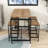 Pipkin 5-Piece Dining Set, Rectangular Table with Steel Frame and Four Stools for Small Space-310902265-310902261