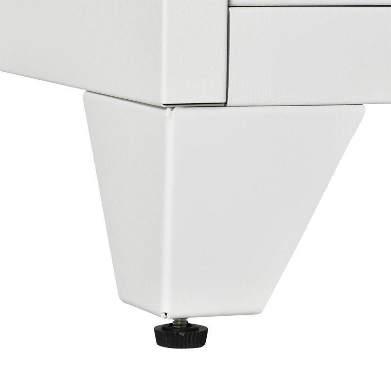 Heslin 29.5 " Wide 3 - Shelf Storage Cabinet with, White