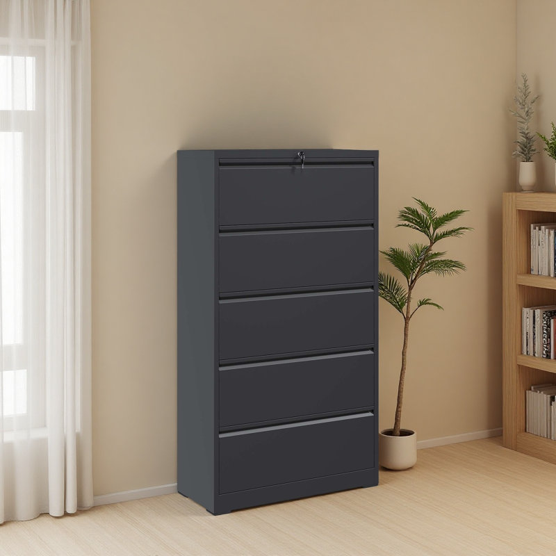 Drawer Metal Lateral File Cabinet ,  Filing Cabinet With Lock, Lockable File Cabinet For Home Office, Locking Metal File Cabinet For Legal/Letter/A4/F4 Size