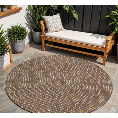 Tapis intérieur lavable à pois 8 po