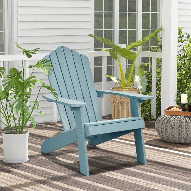 Frea Outdoor Adirondack Chair, Lake Blue