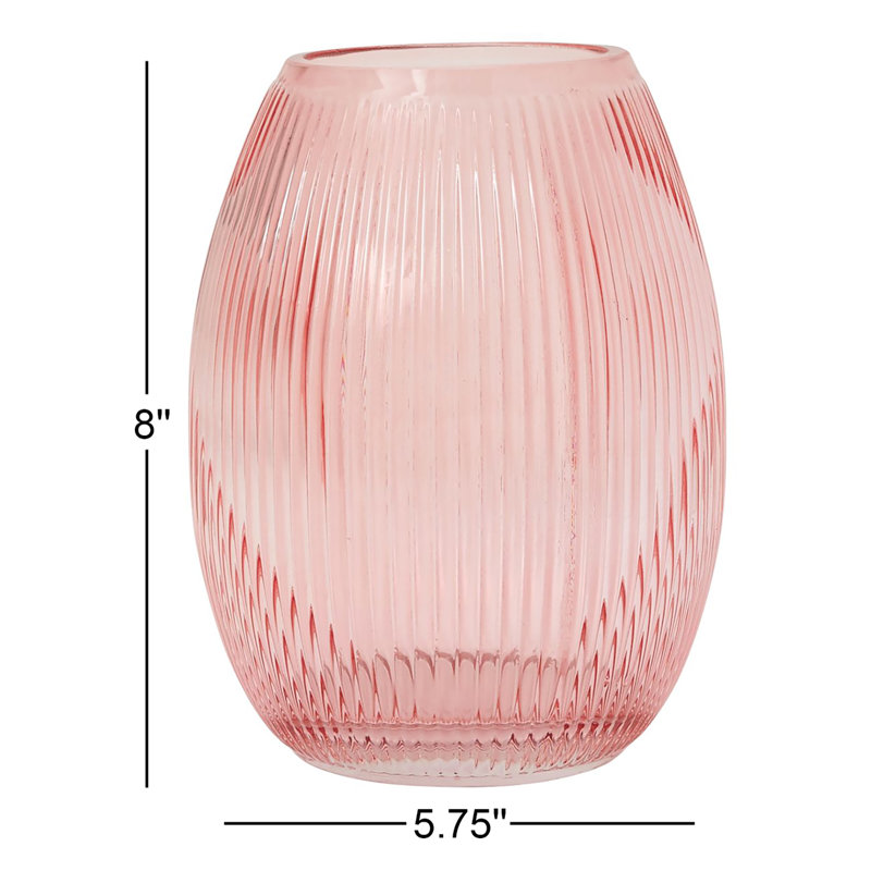 Vase Demetri Rosay, H 8 po x l 5,75 po x P 5,75 po