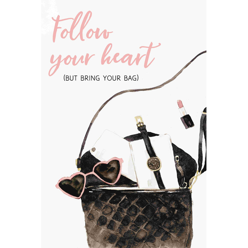 «Follow Your Heart», photographie sur toile tendue avec sac, H 18 po x l 12 po