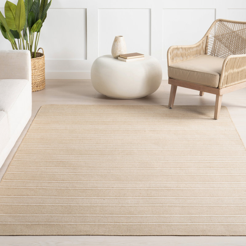 Tapis rayé en jute Anaya, Rectangle de 5 pi x 8 pi