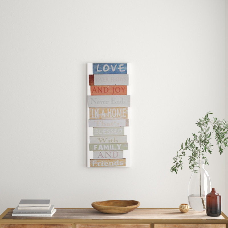 Love Overflows Textual Art on Wood