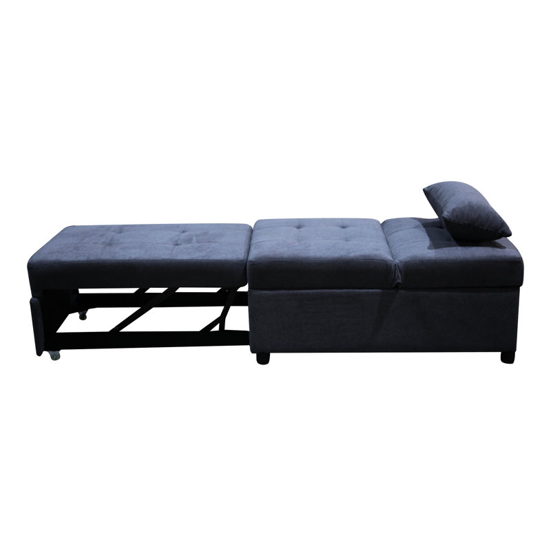 Lit pliant gris foncé - multifonctionnel pour tous les usages. Gain de place et utilisateur. Ergonomique, sécuritaire. Appliquée comme table à thé, fauteuil, lit simple. Produit choisi. 14,56 po Hauteur du colis chaque