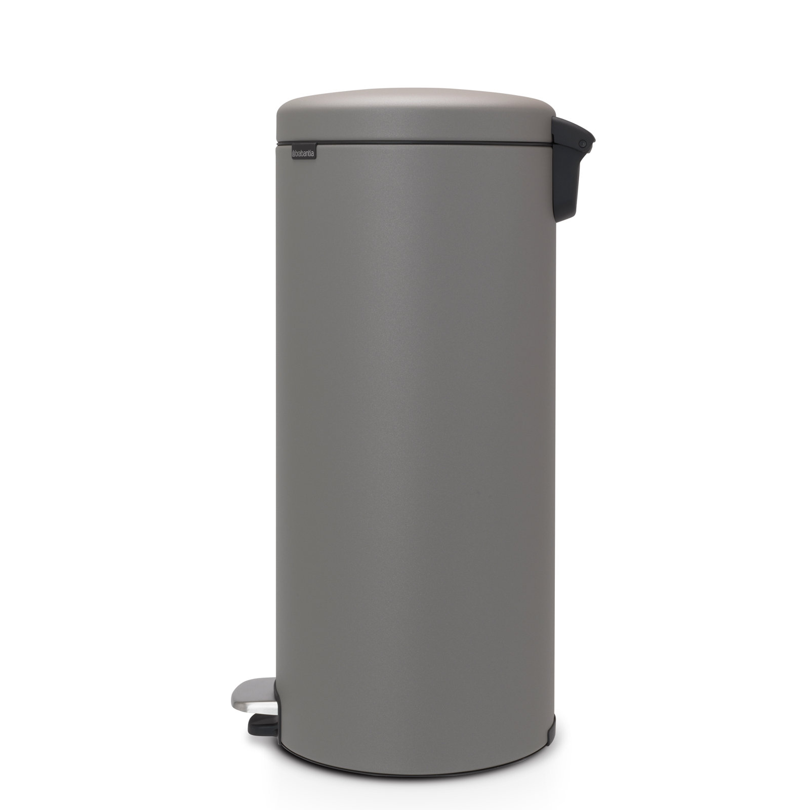 Brabantia Newicon 8gal Step-On Trash Can, Mineral Concrete Gray