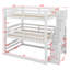 Triple lit superposé avec design séparé et escalier de rangement-330244642
