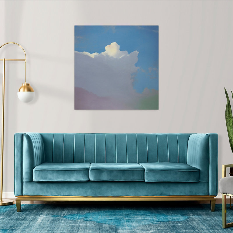 Sundae, paysage abstrait contemporain, art naturel, H 36 po x l 36 po