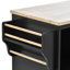 Plateau en bois massif à roulettes Litten-498710381