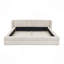 Structure de lit tapissier avec tissu épais, lit plateforme en chenille avec tête de lit et structure solide