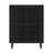 33.46" Modern Black Wooden  6-Tier Shoe Cabinet With Louvered Doors-1925405128