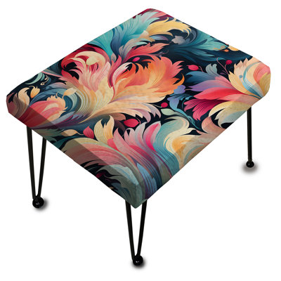 Repose-pieds rectangulaire coloré Ikat Whispers