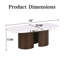 Table basse contemporaine en marbre ovale avec piédestal cannelé