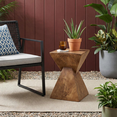 Table d'appoint moderne en forme de sablier Art Deco Modern