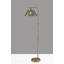 57.5'' Antique Brass Task Floor Lamp