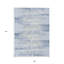 Tapis intérieur lavable rayé bleu ciel et ivoire 9 pi x 12 pi