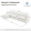 Canapé modulaire rembourré en duvet, canapé convertible Comfty-1134163820-1134163809-1116900045