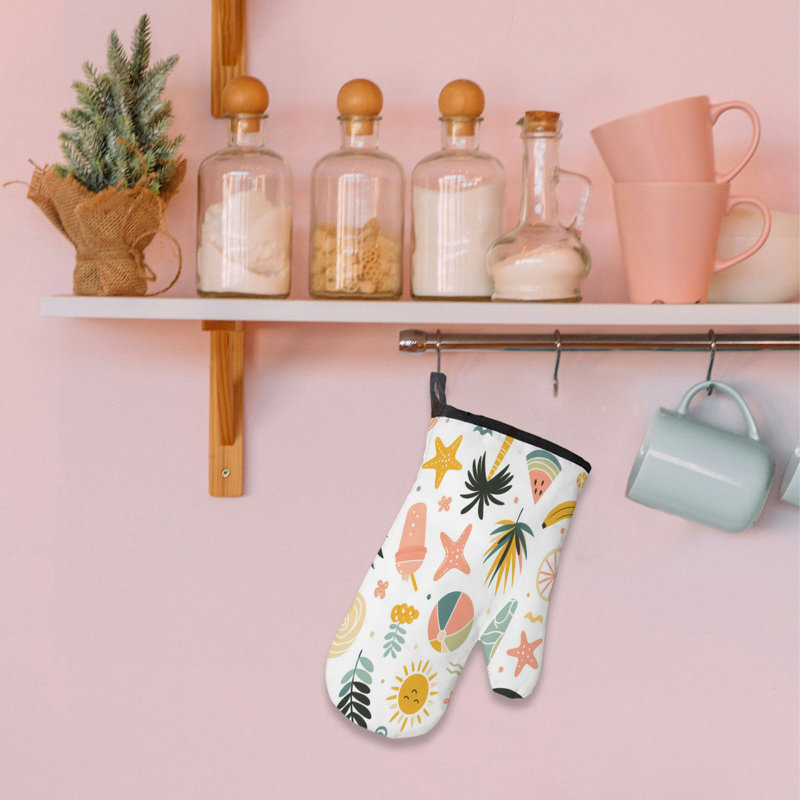 Gant de cuisine en sergé de coton Minimal Tropic