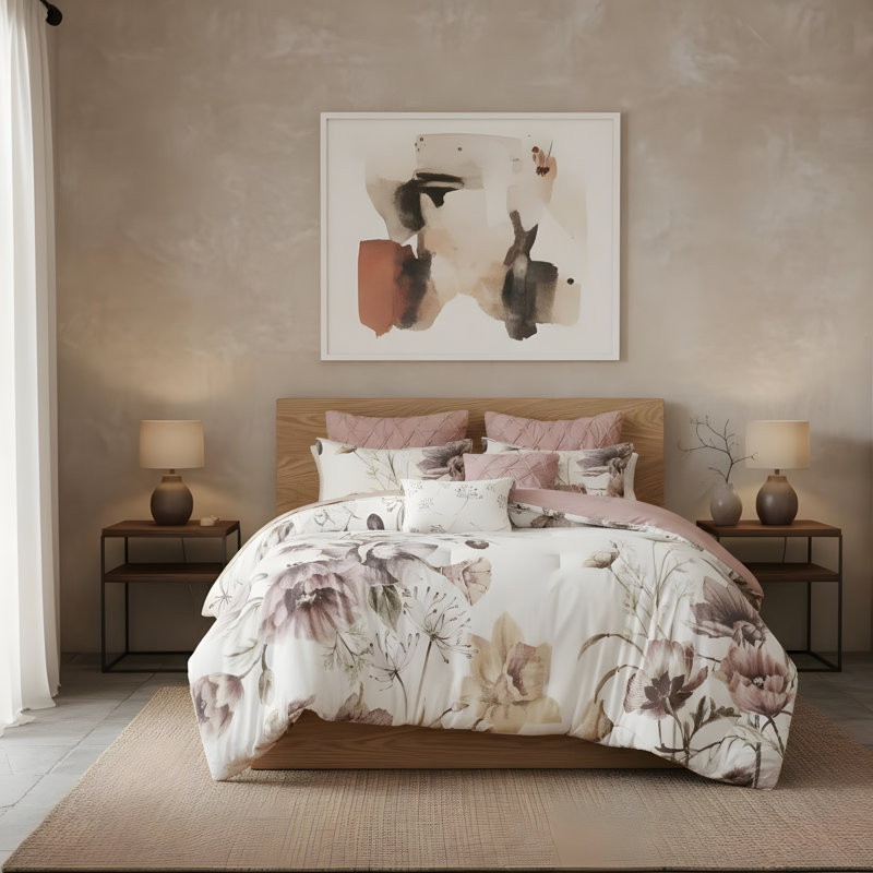 Cotton Percale Comforter 8 Piece Set