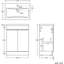 iBathUK TRENT 600 FS CABINET W/ DOOR W/ GROOVE HANDLES HG WHITE & MID-EDGED BASIN