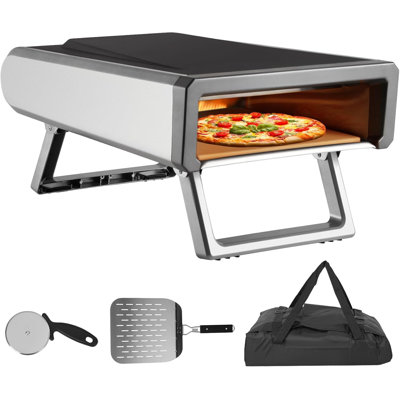 Four à pizza de 12 po, appareils de cuisine, four à pizza au feu de bois portatif, machine à pizza électrique extérieure avec pelure de pâte, réchaud de comptoir Artisan pour camping-car intérieur et extérieur