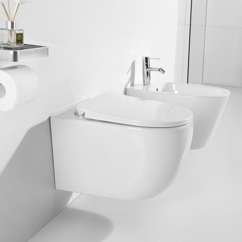HOROW Zoeller LPF Round Wall Mounted Wall Hung Toilets (Seat Included)