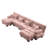 4-Seater U-Shaped Free Combination Modular Sofa With 2 Ottomans-249643289